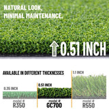 Ottomanson Golf Putting Green Waterproof Solid Indoor/Outdoor 3 ft. x 2 ft. . (3' X 2') Green Artificial Grass Runner Rug