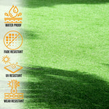 Ottomanson Golf Putting Green Waterproof Solid Indoor/Outdoor 3 ft. x 2 ft. . (3' X 2') Green Artificial Grass Runner Rug