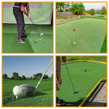 Ottomanson Golf Putting Green Waterproof Solid Indoor/Outdoor 3 ft. x 2 ft. . (3' X 2') Green Artificial Grass Runner Rug
