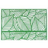 Green Metal Freestanding Decorative Privacy Screen Outside Lawn Garden 76 in. Hx48 in. W Leaf Cutout Privacy FencePanels