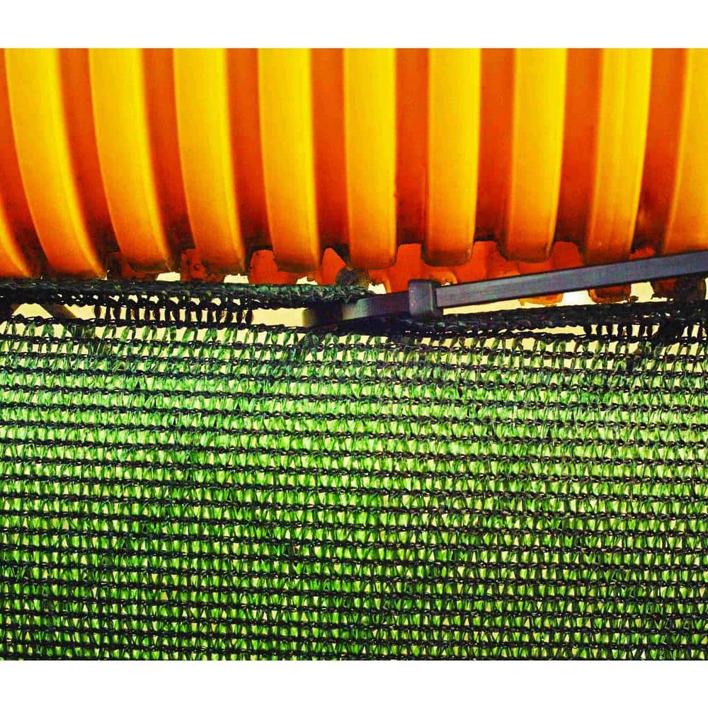 68 in. x 50 ft. Green Mesh Fabric Privacy Fence Screen with Integrated Button Hole