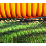 68 in. x 50 ft. Green Mesh Fabric Privacy Fence Screen with Integrated Button Hole