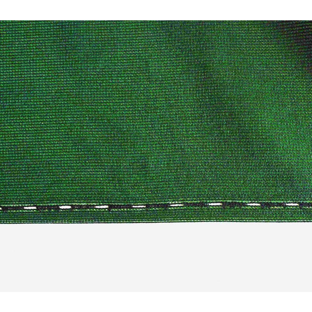 68 in. x 50 ft. Green Mesh Fabric Privacy Fence Screen with Integrated Button Hole