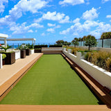 SKYSHALO Artificial Grass 5 ft. x 10 ft. Green Artificial Grass Runner Rug Turf 1.38 in. Door Mat Outdoor Patio Lawn Decoration