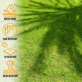 Sweet Home Stores Meadowland Collection Waterproof Solid Indoor/Outdoor 7 ft. x 12 ft. Green Artificial Grass Area Rug