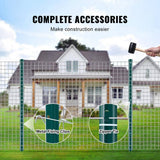 VEVOR 3 ft. Fence Post, T-Post Heavy-Duty Metal Fence Posts, Sturdy Steel Fence Stakes for Garden Yard, Lawn, Green (10-Pack)