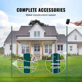 VEVOR 7 ft. Fence Post, T-Post Heavy-Duty Metal Fence Posts, Sturdy Steel Fence Stakes for Garden Yard, Lawn, Green (10-Pack)