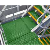 Wellco 1.5 in. x 1.5 in. x 1 in., 1 ft. x 4 ft., Fiberglass Molded Grating Composite for Outdoor Drain Cover Deck Tile in Green