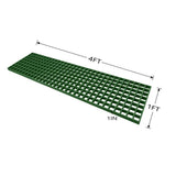 Wellco 1.5 in. x 1.5 in. x 1 in., 1 ft. x 4 ft., Fiberglass Molded Grating Composite for Outdoor Drain Cover Deck Tile in Green