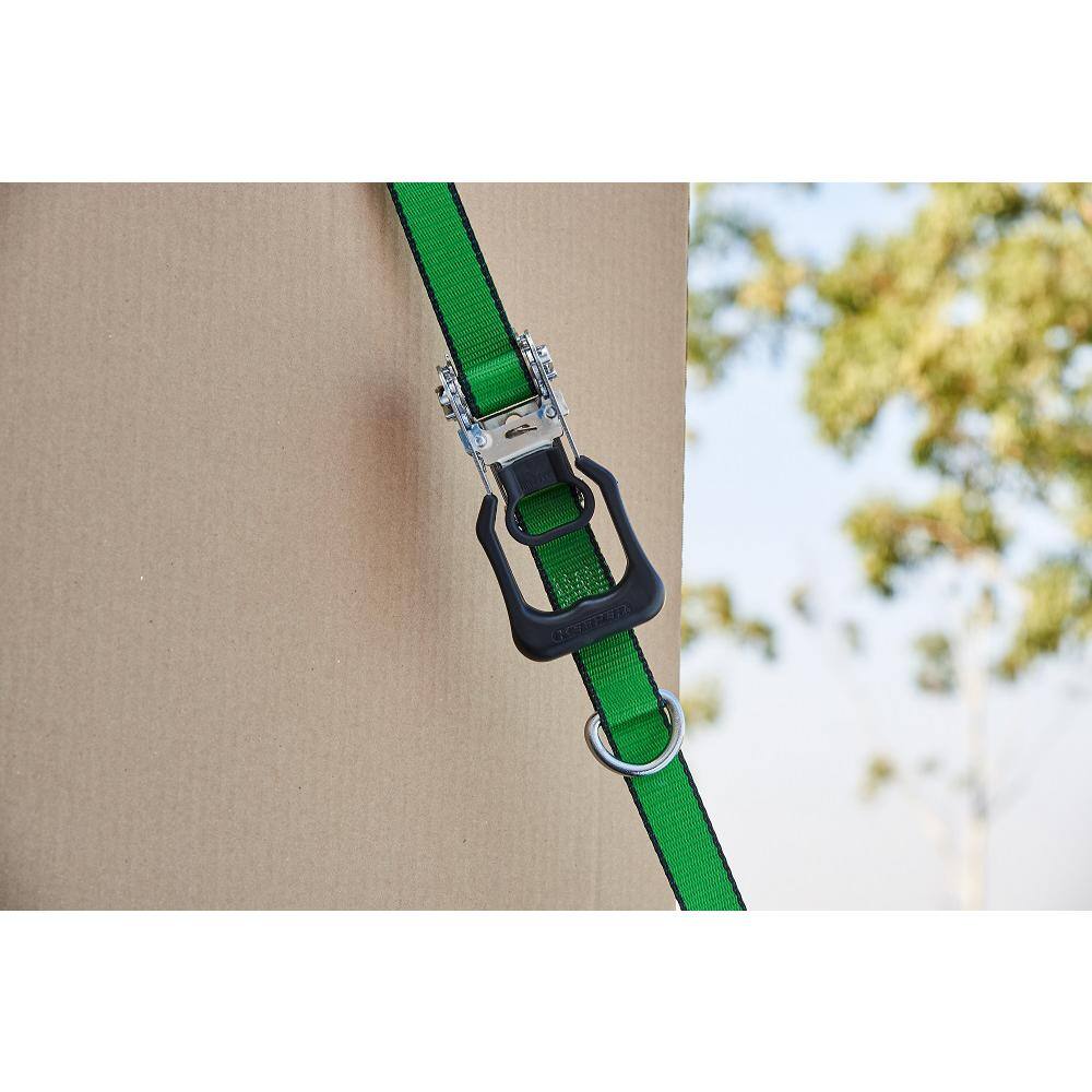 Keeper Chrome 16 ft. x 1.25 in. Ratchet Tie-Down Straps, 1,000 lb WLL (2-Pack)