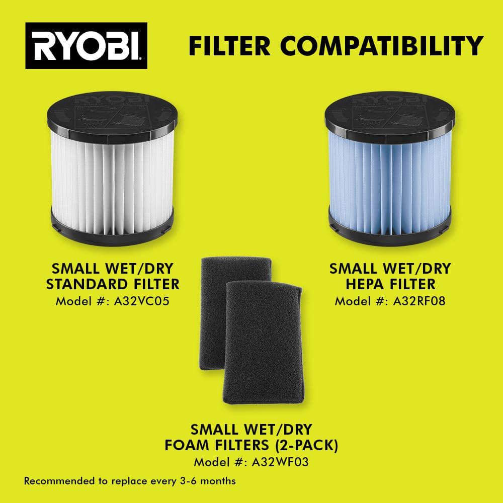 RYOBI ONE+ 18V Cordless 1 Gal. Wet/Dry Vacuum (Tool Only)