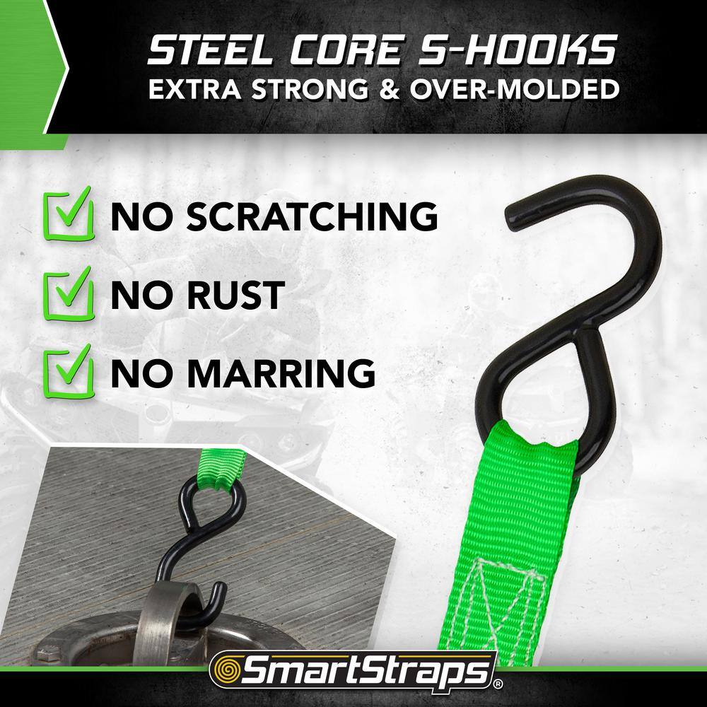 Keeper 1 in. x 10 ft. Ratchet Tie-Down Straps, 300 lb Working Load, 4-Pack