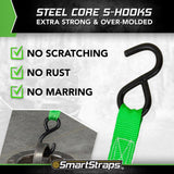Keeper 1 in. x 10 ft. Ratchet Tie-Down Straps, 300 lb Working Load, 4-Pack