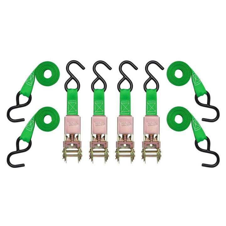 Keeper 1 in. x 10 ft. Ratchet Tie-Down Straps, 300 lb Working Load, 4-Pack