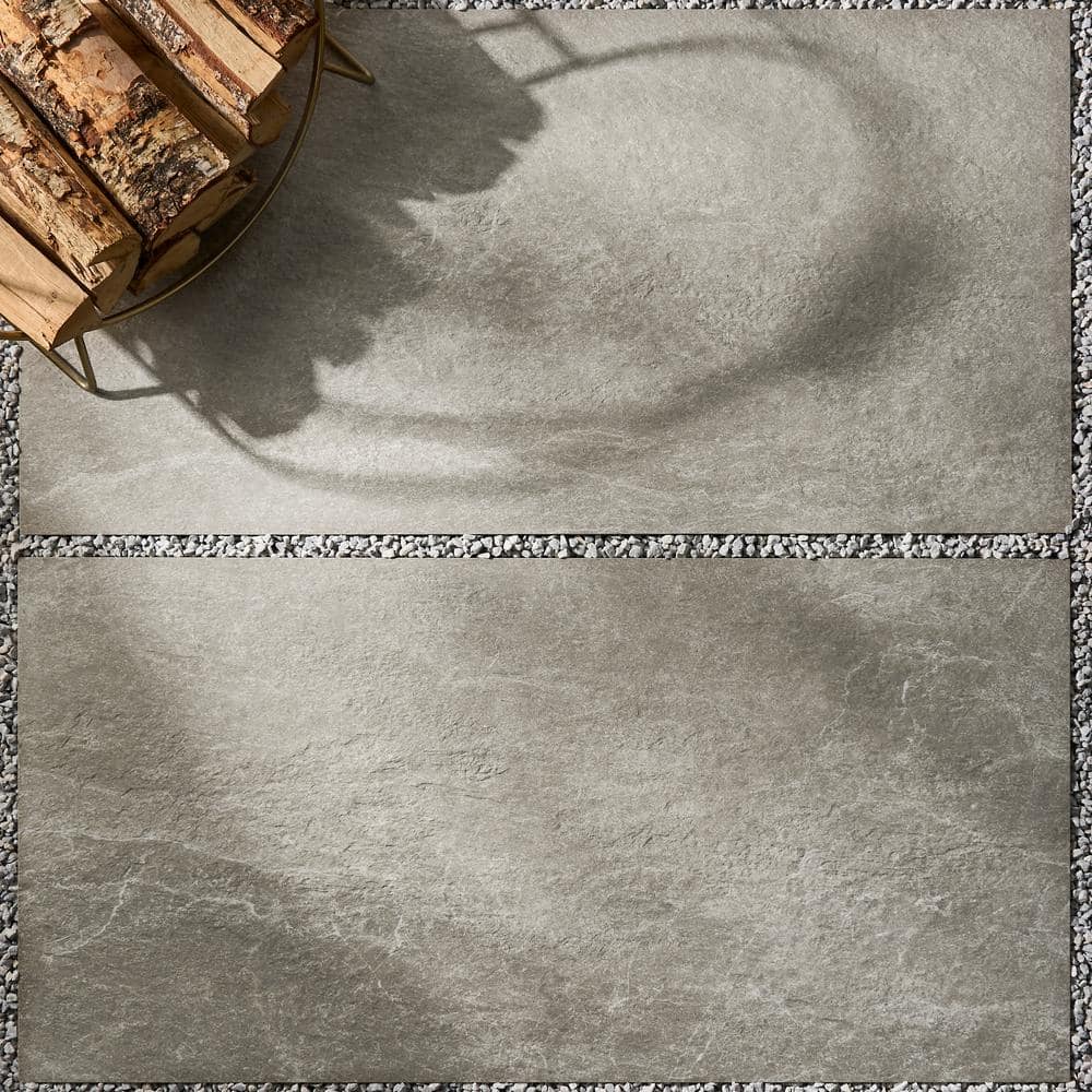 Ivy Hill Tile LithoTech 23.62 in. x 47.24 in. 0.78 in. Greige Beige Matte Porcelain Floor Paver Tile (7.74 sq. ft./Each)