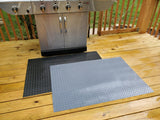 G-Floor Grill Mat, 47 x 32, Diamond Tread, Metallic Silver