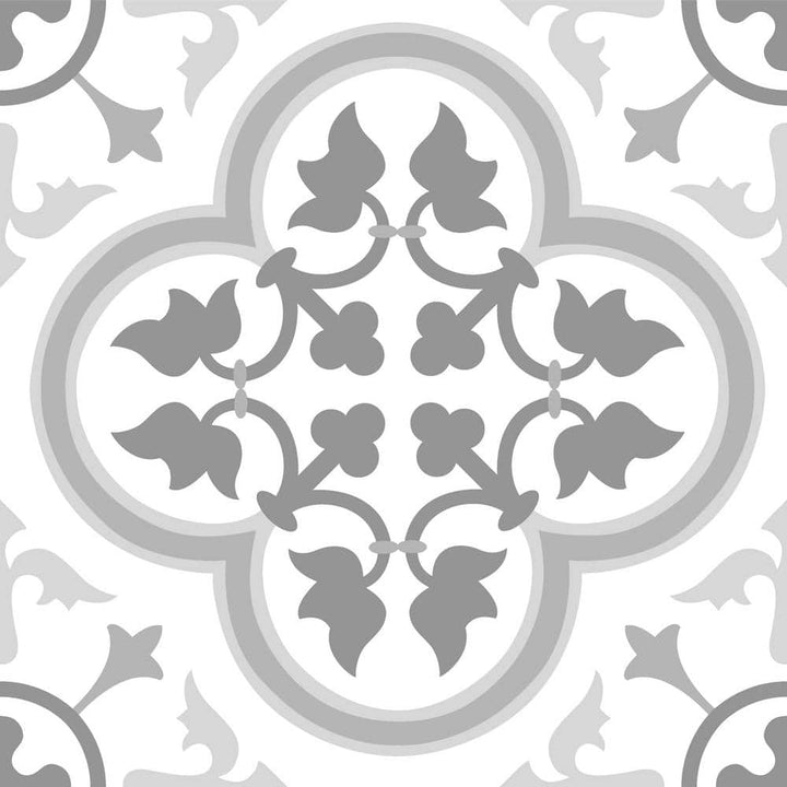 FloorPops Remy Peel and Stick Floor Tiles, 12 in. x 12 in., Grey Pattern, 20 Tiles (20 sq. ft.)