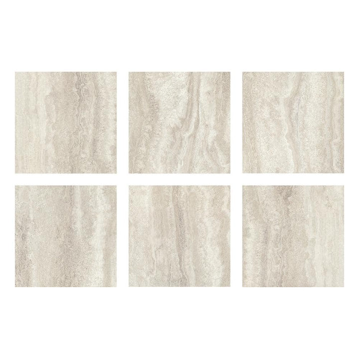 FloorPops Platinum Peel and Stick Vinyl Floor Tiles, Grey Marble Look, 12 in. x 12 in. — 20 Tiles (20 sq. ft./Case)