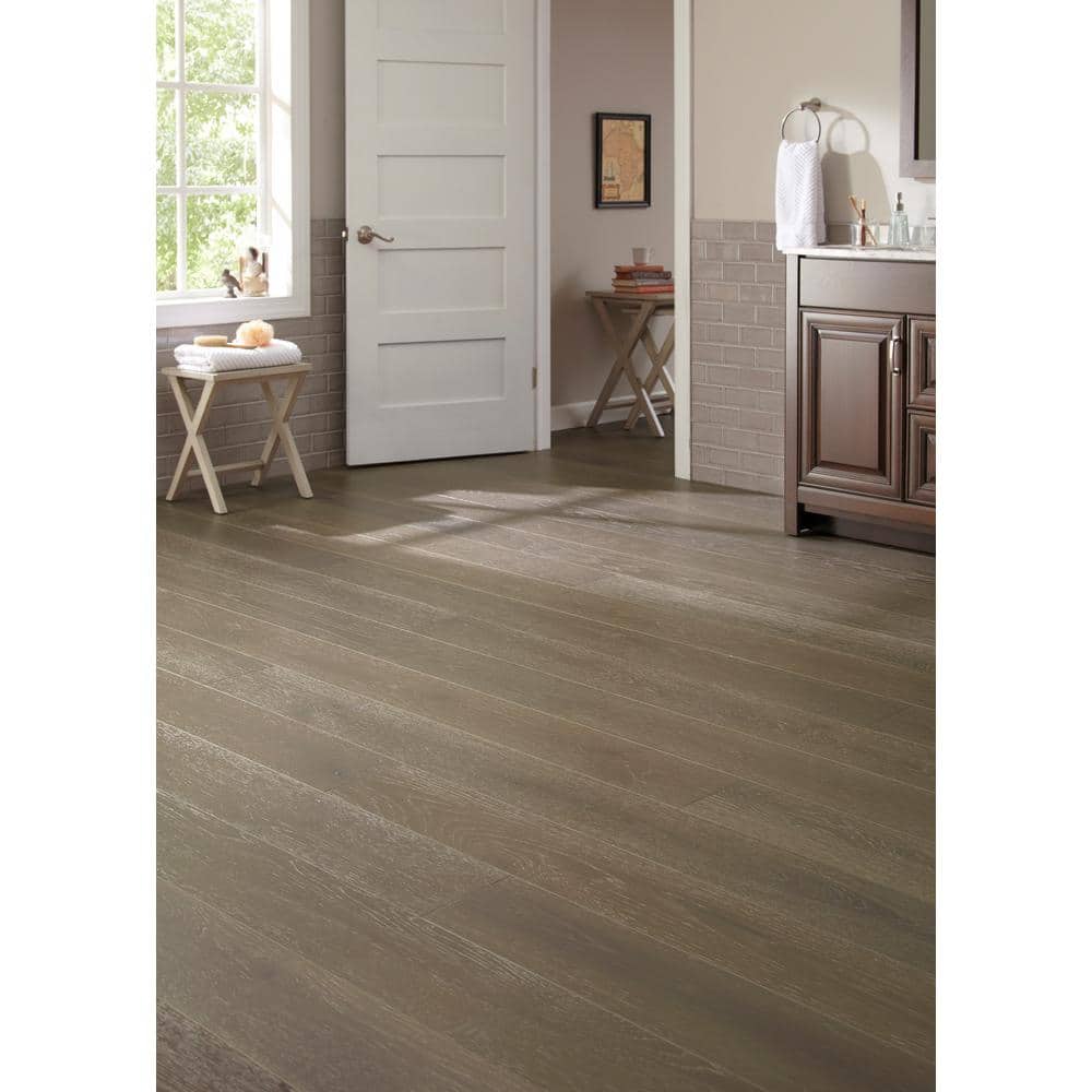 HOMELEGEND Grey Hickory 3/8 in. T x 7.5 in. W Wire Brushed Engineered Hardwood Flooring (30.9 sqft/case)
