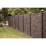 SimTek 5 in. x 5 in. Ecostone/Ashland Square Top Post Cap - Grey/Nantucket Gray
