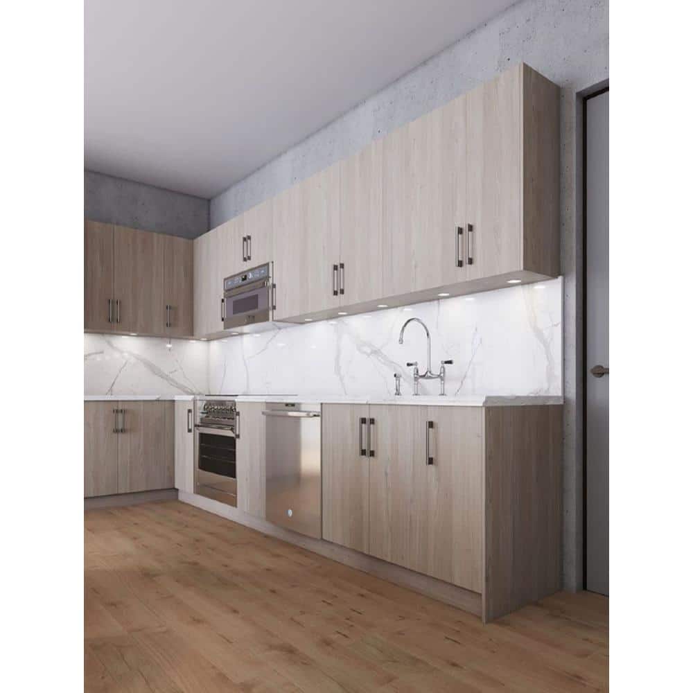Cambridge Quick Assemble Modern Style, Grey Nordic 12 x 42 in. Wall Kitchen Cabinet (12 in. W x 12 D x 42 in. H)