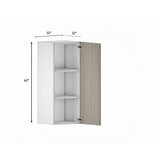 Cambridge Quick Assemble Modern Style, Grey Nordic 12 x 42 in. Wall Kitchen Cabinet (12 in. W x 12 D x 42 in. H)