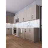 Cambridge Quick Assemble Modern Style, Grey Nordic 9 x 42 in. Wall Kitchen Cabinet (9 in. W x 12 D x 42 in. H)