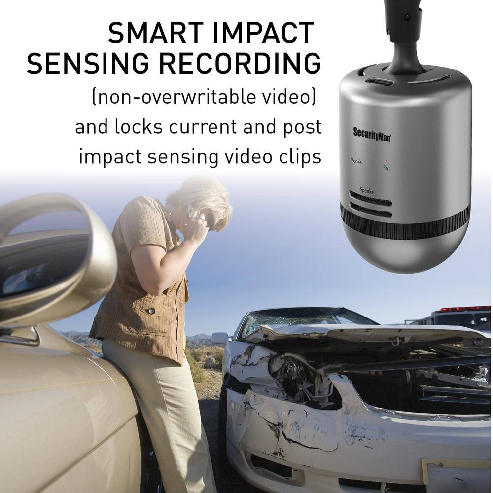 SecurityMan Full HD Wired Car Camera Recorder with Impact Sensor and GPS Mapping Data