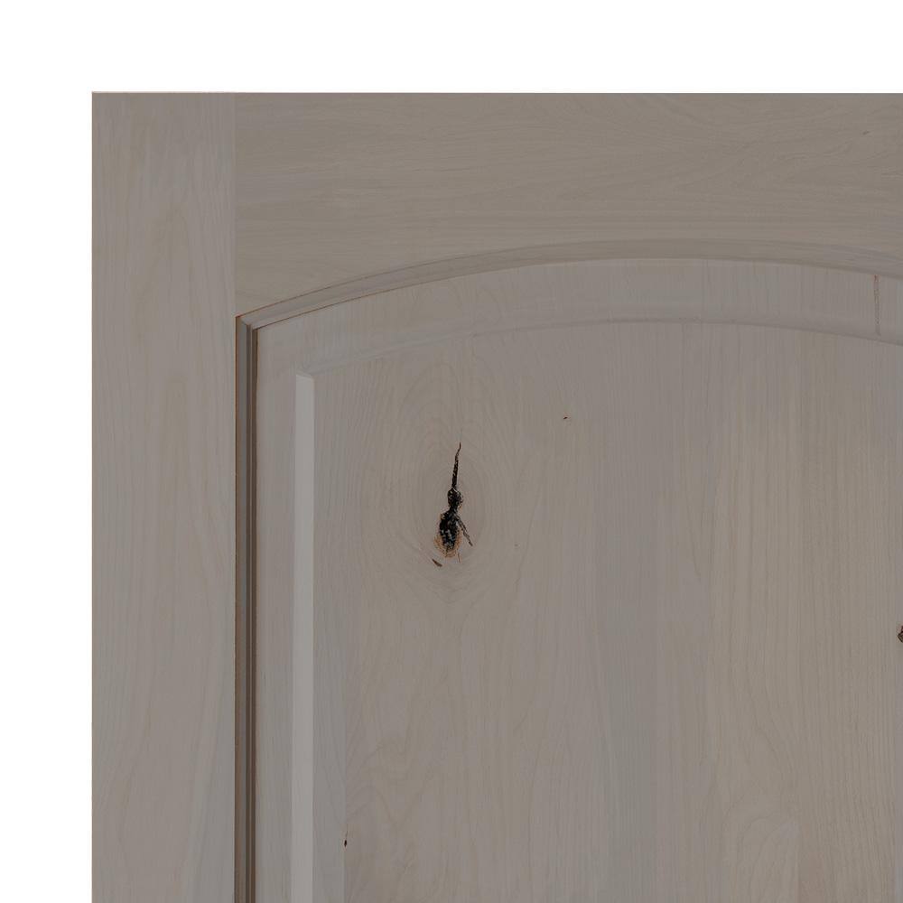 Krosswood Doors 30 in. x 80 in. Knotty Alder 2-Panel Left-Hand Inswing Grey Stain Wood Prehung Front Door