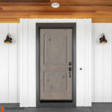 Krosswood Doors 30 in. x 80 in. Knotty Alder 2-Panel Left-Hand Inswing Grey Stain Wood Prehung Front Door
