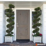 Krosswood Doors 36 in. x 80 in. Knotty Alder 2-Panel Right-Hand Inswing Grey Stain Wood Prehung Front Door