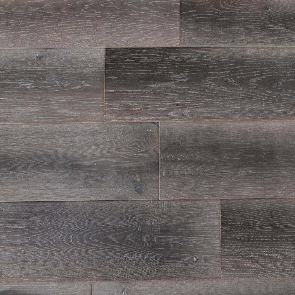 NATU Grey Washed French Oak 3/8 in. T x 7.5 in. W Click Lock Wire Brushed Engineered Hardwood Flooring (19.4 sq.ft./case)