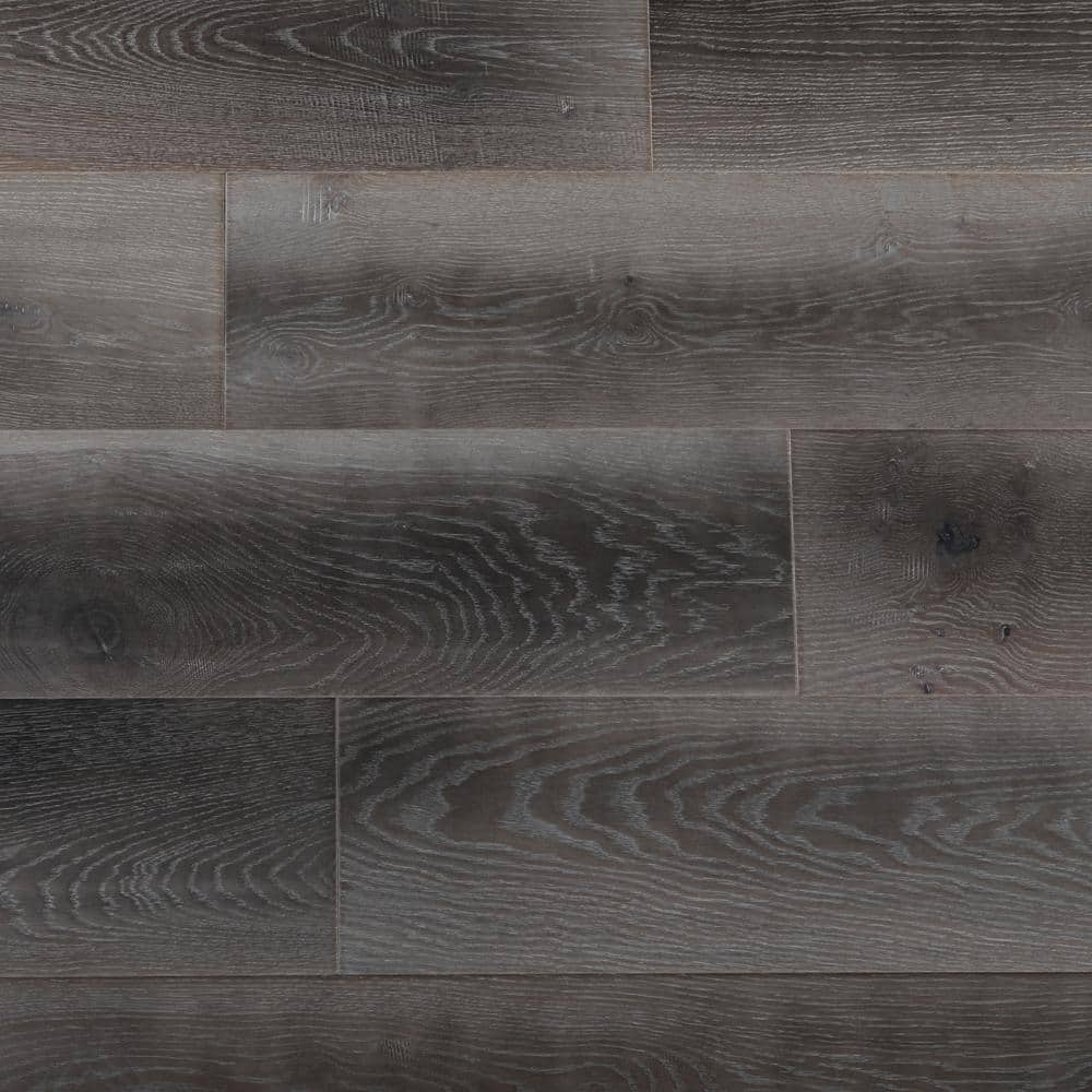 NATU Grey Washed French Oak 3/8 in. T x 7.5 in. W Click Lock Wire Brushed Engineered Hardwood Flooring (19.4 sq.ft./case)