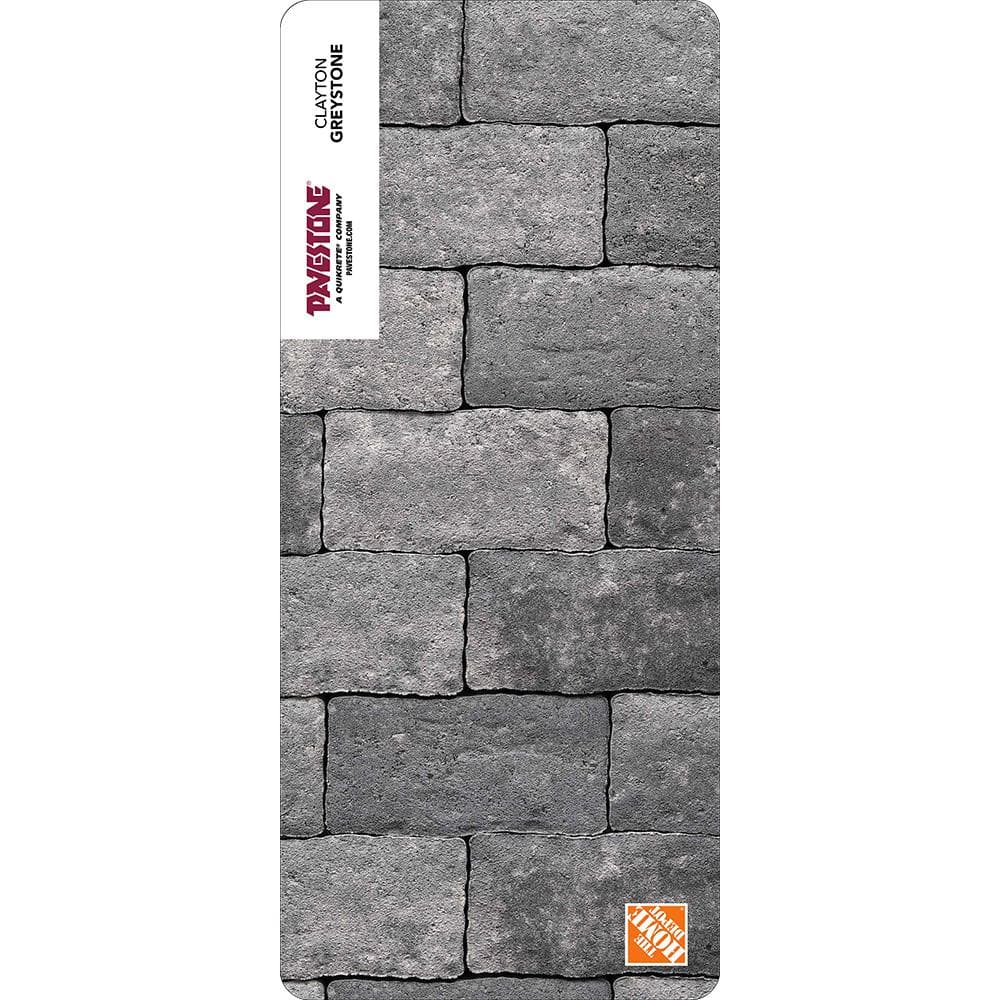 Pavestone Paper Sample Only of Clayton 3.5 in. W x 7 in. L x 1.77 in. H Greystone Concrete Paver (1-Piece)