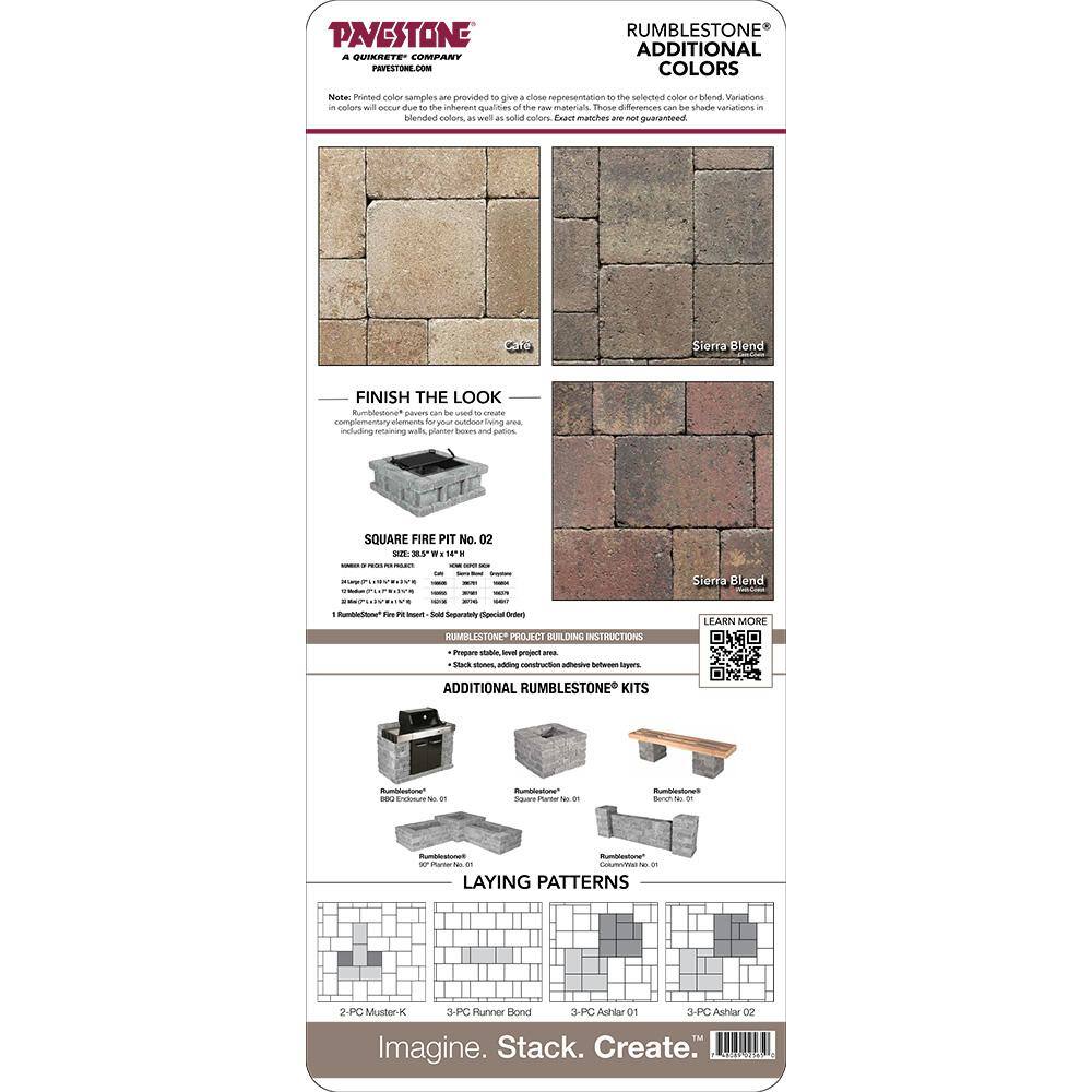 Pavestone PAPER SAMPLE - 7 in. x 7 in. Greystone Concrete Paver (1 Piece)