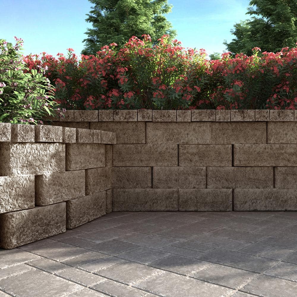 Pavestone Paper Sample Only of RumbleStone 3.5 in. x 7 in. Greystone Concrete Mini Wall Block (1-Piece)