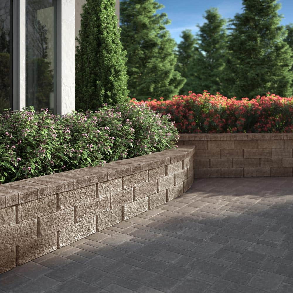 Pavestone Paper Sample Only of RumbleStone 3.5 in. x 7 in. Greystone Concrete Mini Wall Block (1-Piece)