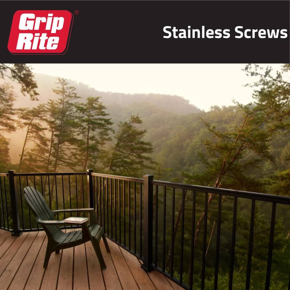 Grip-Rite #10 x 2-1/2 in. 305 Stainless Steel Star Drive Bugle Head Coarse Thread Deck Screws 5 lb. Box
