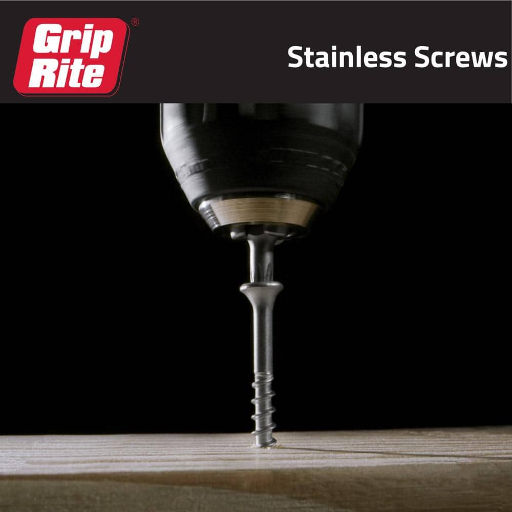 Grip-Rite #10 x 2-1/2 in. 305 Stainless Steel Star Drive Bugle Head Coarse Thread Deck Screws 5 lb. Box