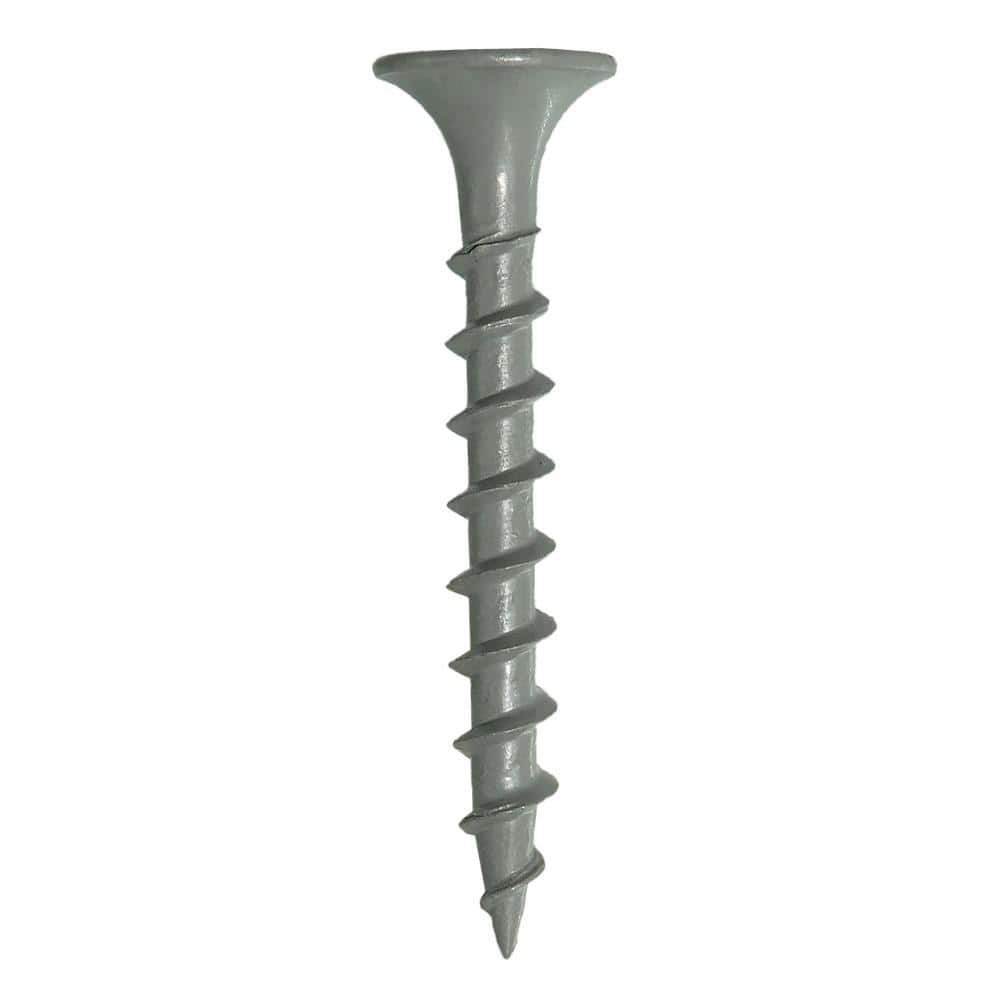 Grip-Rite #8 x 1-1/4 in. #2 Phillips Bugle Head Coarse Thread Coated Exterior Screws 1 lb. Box