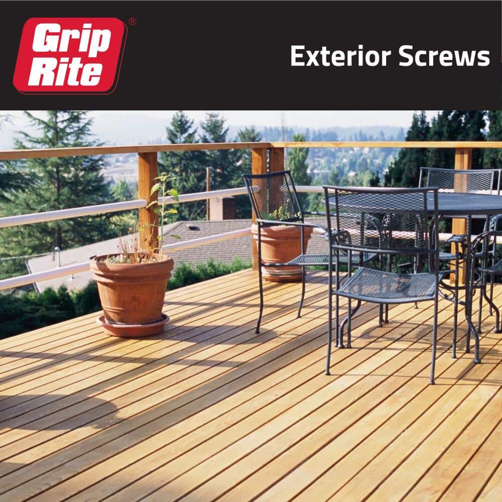 Grip-Rite #8 x 1-1/4 in. #2 Phillips Bugle Head Coarse Thread Coated Exterior Screws 5 lb. Box
