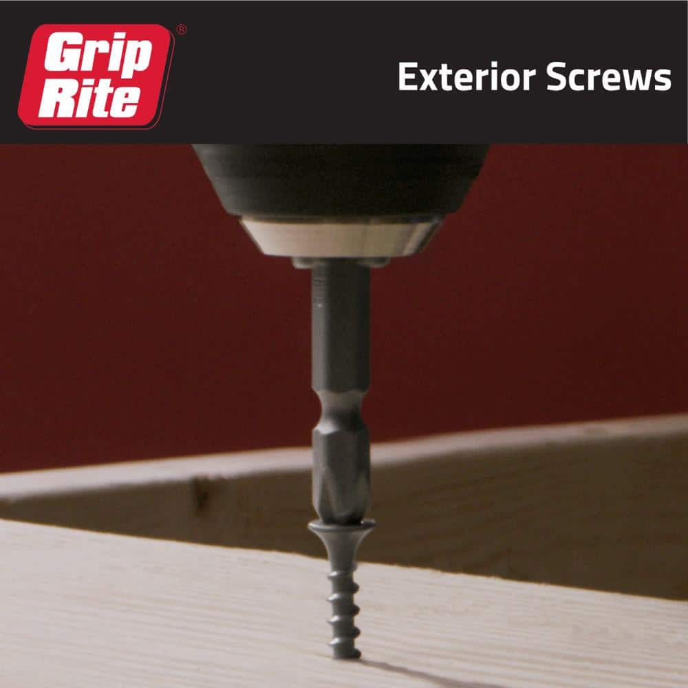 Grip-Rite #8 x 1-5/8 in. #2 Phillips Bugle Head Coarse Thread Coated Exterior Screws 1 lb. Box