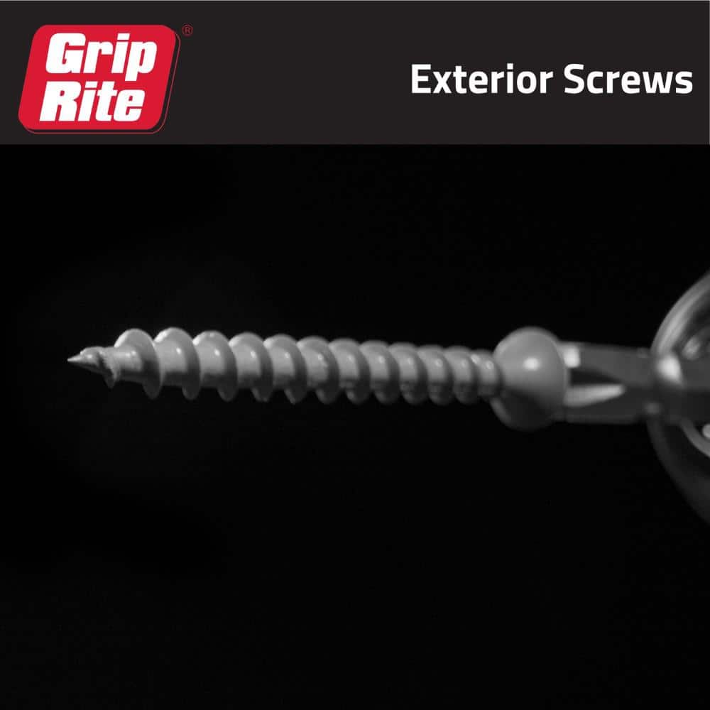 Grip-Rite #9 x 3 in. #2 Phillips Bugle Head Coarse Thread Sharp Point Coated Exterior Screws 5 lb. Box