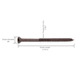Grip-Rite #6 x 2-1/4 in. Square Drive Flat Undercut Trim Head Drywall Screws (1 lb. Box)