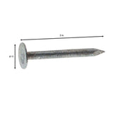 Grip-Rite 3 in. Electro-Galvanized Roofing Nails, Smooth Shank, 5 lb Box