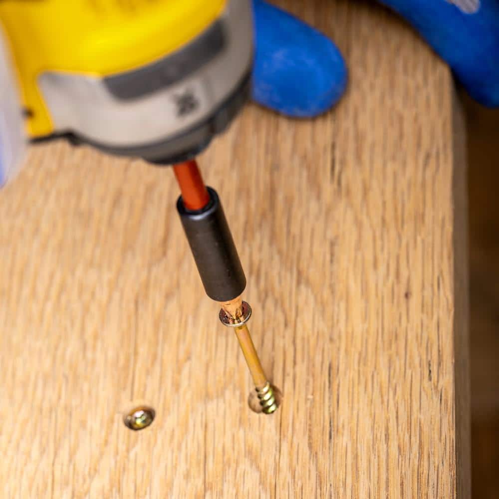 Grip-Rite #8 x 1-5/8 in. Phillips Bugle-Head Construction Screws, Yellow Zinc, 10 lb. Box (Approx. 1,466 pcs)