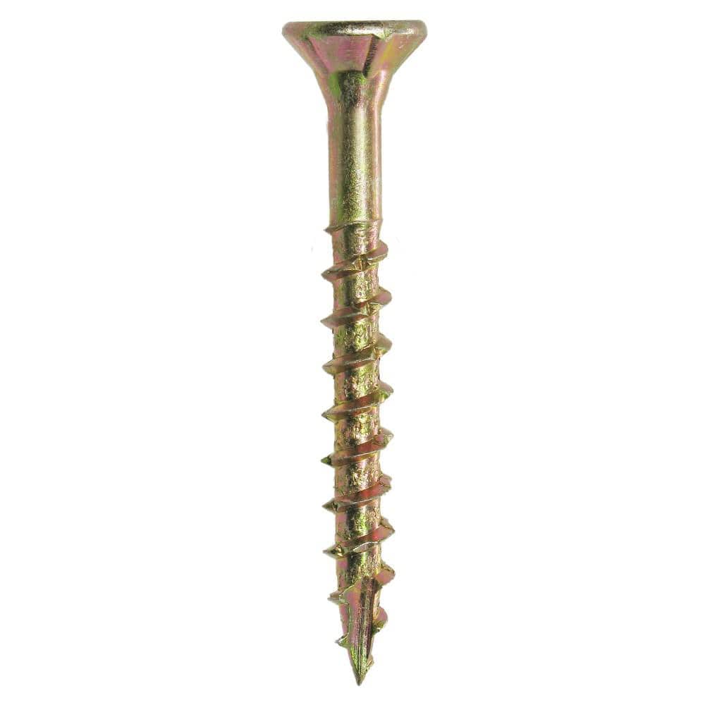 Grip-Rite #8 x 1-5/8 in. Phillips Bugle-Head Construction Screws, Yellow Zinc, 10 lb. Box (Approx. 1,466 pcs)