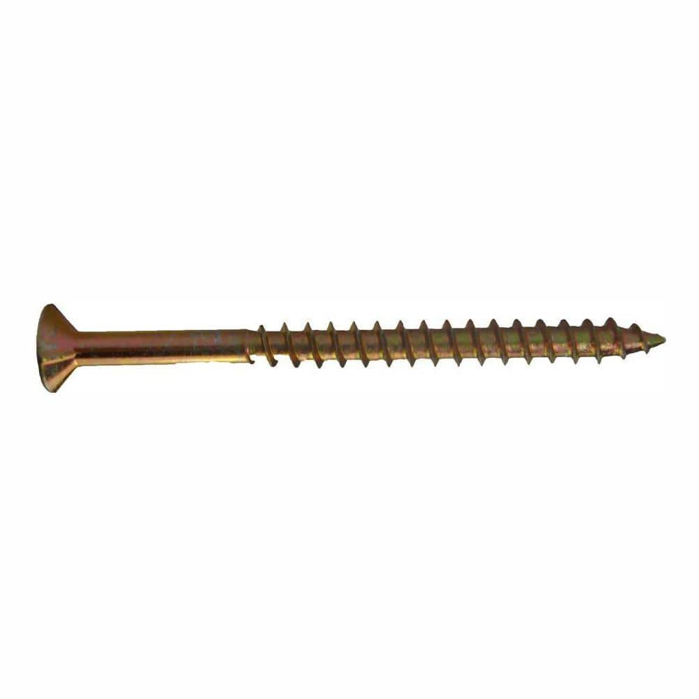 Grip-Rite #8 x 2-1/2 in. Phillips Bugle Head Coarse Thread Wood/Construction Screws, Yellow Zinc, 1 lb. Box (Approx. 88 Count)