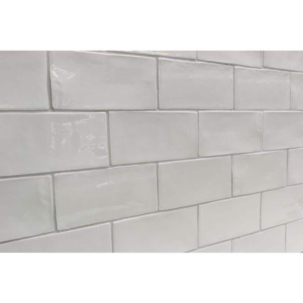 Ivy Hill Tile Catalina Gris 3 in. x 6 in. x 8 mm Polished Ceramic Subway Wall Tile (5.38 sq.ft./case)