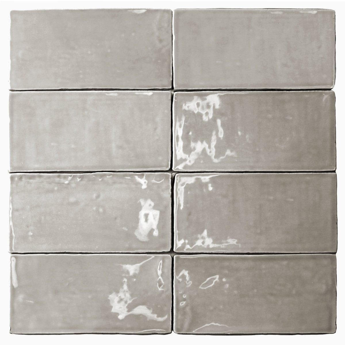 Lancaster Dove Gray 3x6 Polished Ceramic Subway Tile for Walls